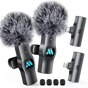 Leettus-2pcs-Lavalier-Wireless-Microphone