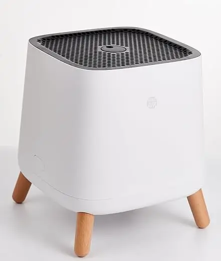 Smart Air Sqair Air Purifier with 360° air circulation for Home & Office | Removes 99.5% PM 0.1, dust, viruses | Long Filter Life with Extra Thick HEPA filter | Coverage area 430 sq. ft | White