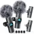 2pcs Lavalier Wireless Microphone for iPhone iPad, Wireless Microphone for Video Recording, Game Live Streaming, Interviews, YouTube, TikTok, Vlog